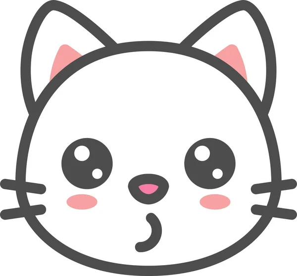 스타일의 아바타 고양이귀여운 아이콘 — 스톡 벡터