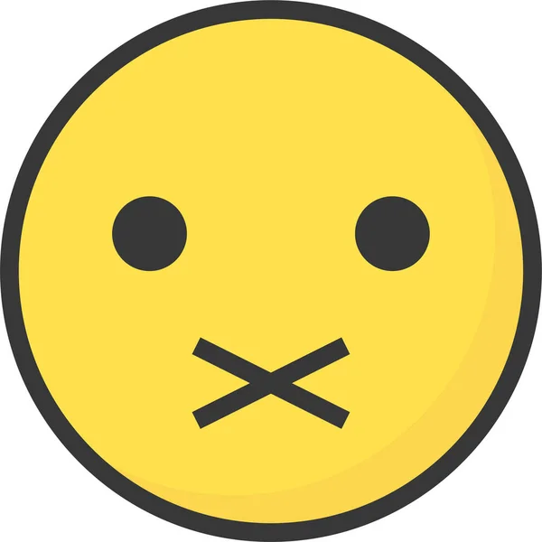 Emoji Emoticon Ausdruck Symbol Umrissstil — Stockvektor