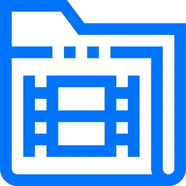 Ikona Souboru Clip Documents Stylu Osnovy — Stockový vektor