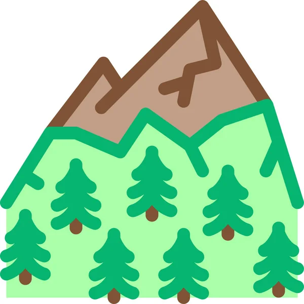 Camping Cave City Icon — Stock Vector