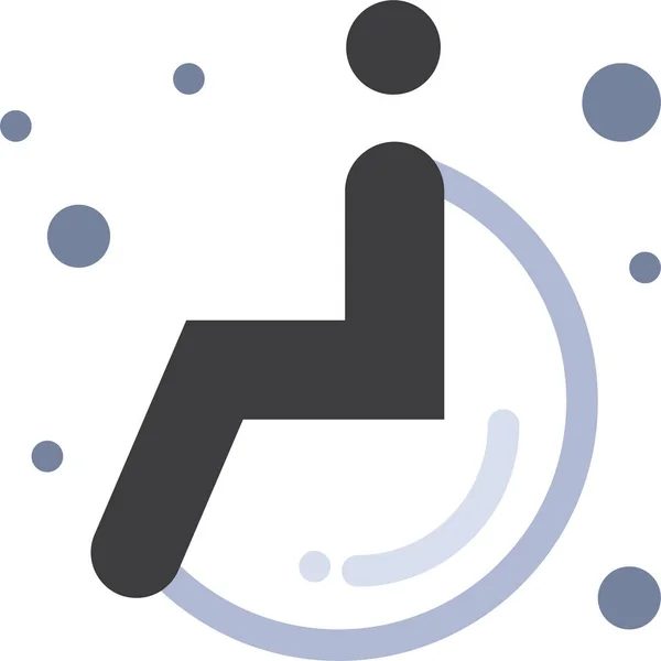 Chair Medical Wheel Icon — Stock Vector