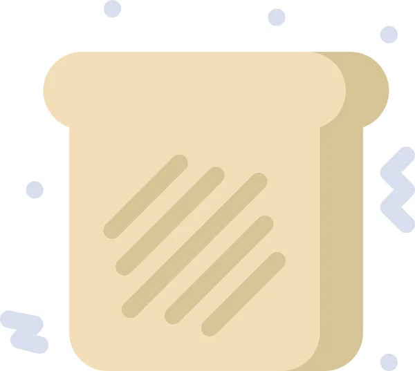 Icona Del Toast Dolce Alimentare Nella Categoria Delle Bevande Alimentari — Vettoriale Stock