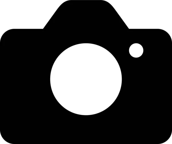 Camera Foto Fotografie Icoon Massieve Stijl — Stockvector