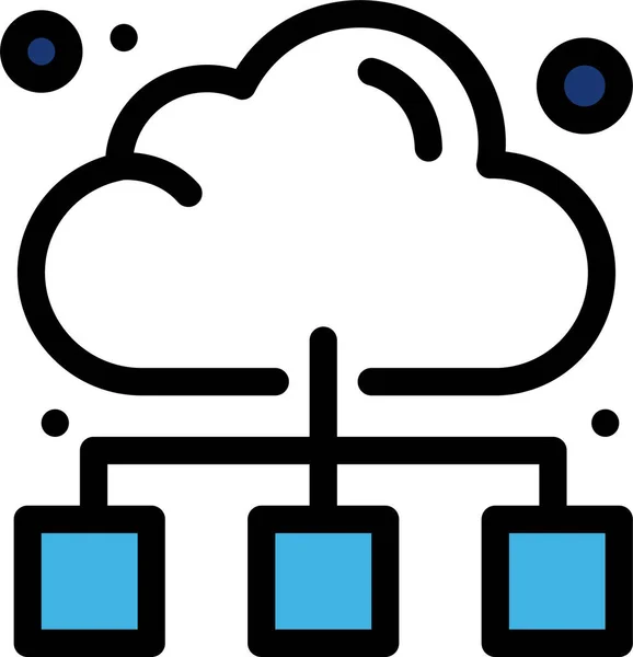 Cloud Internet Netzwerk Symbol Der Kategorie Infrastruktur — Stockvektor