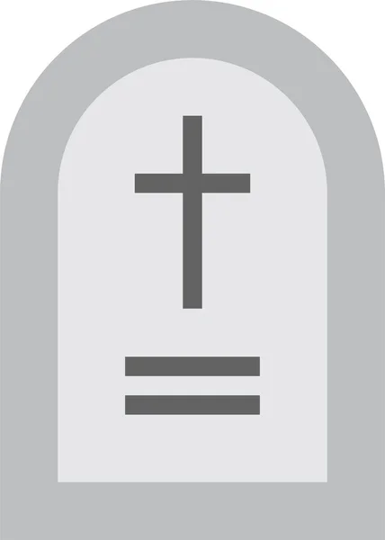 死の墓ハロウィーンのアイコンをフラットスタイルで — ストックベクタ
