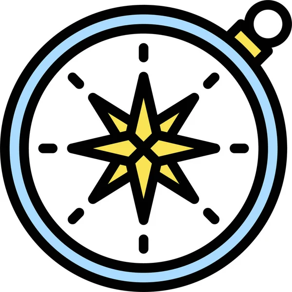 Compass Direction Navigation Icon Summer Category — Stock Vector