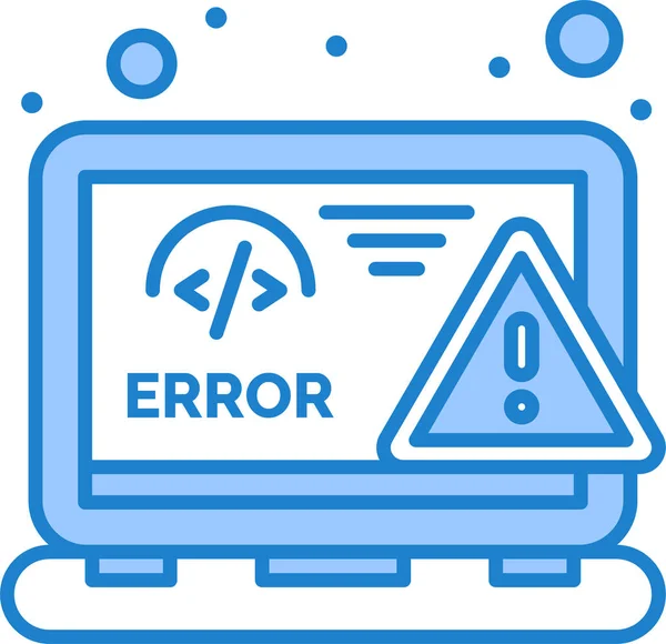 Diseño Codificación Icono Error — Vector de stock