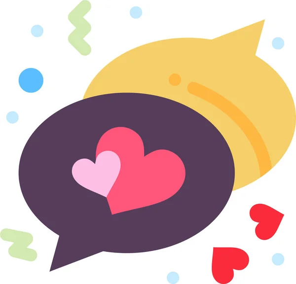 Chat Love Messages Icon Loveromance Category — Stock Vector