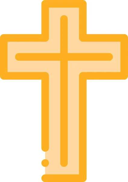 Cristianismo Iglesia Cruz Icono — Vector de stock