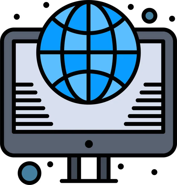 Globe Hosting Internet Icon — Stockový vektor