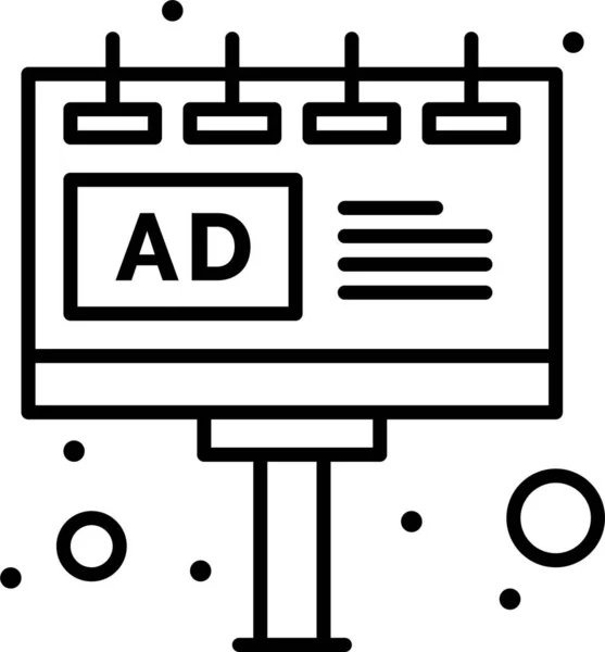 Anuncio Publicidad Icono Publicidad Categoría Marketingseo — Vector de stock