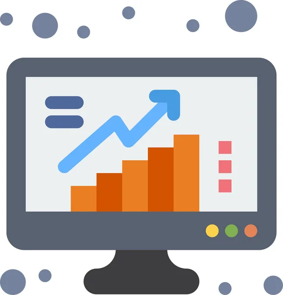 Barras Icono Gráfico Datos — Archivo Imágenes Vectoriales