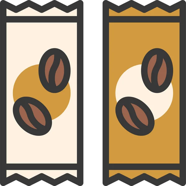 Café Café Suministros Icono Estilo Filledoutline — Vector de stock