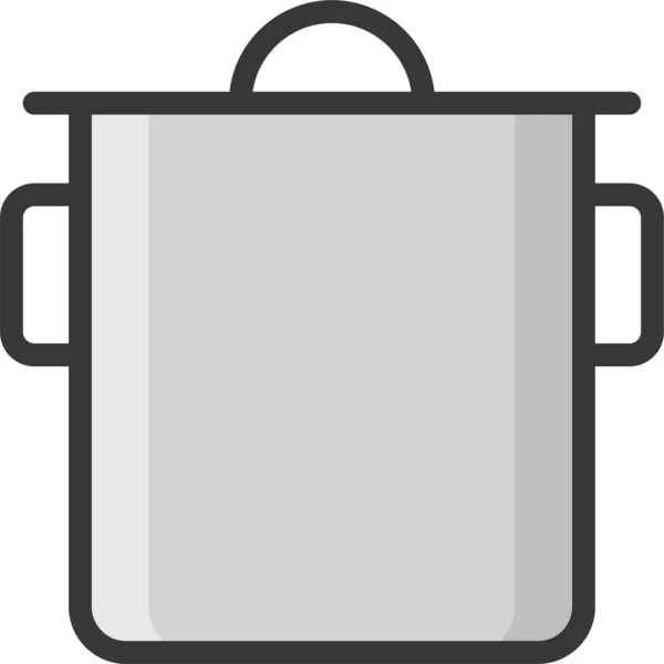 Kitchen Kitchenware Pot Icon Filledoutline Style — Stock Vector