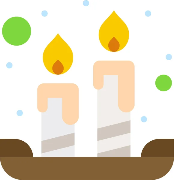 Candles Easter Light Icon Easter Category — Stock Vector