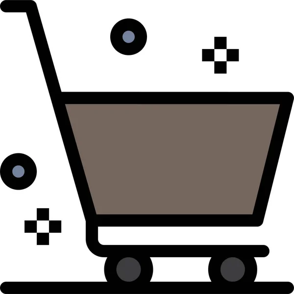 Winkelwagentje Commerce Verwijderen Pictogram — Stockvector