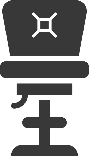 Sillón Banco Silla Icono Estilo Sólido — Vector de stock