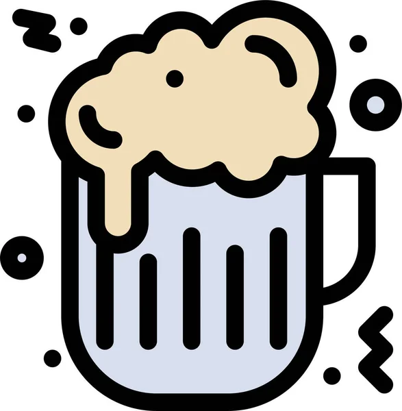 Icono Cerveza Comida Rápida Categoría Bebidas Alimenticias — Archivo Imágenes Vectoriales