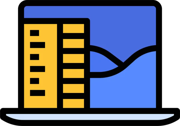 Ordenador Portátil Icono Personal Estilo Filledoutline — Archivo Imágenes Vectoriales