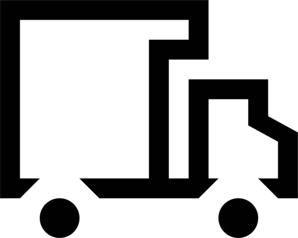 Umrisssymbol Des Transportfahrzeugs Umrissstil — Stockvektor