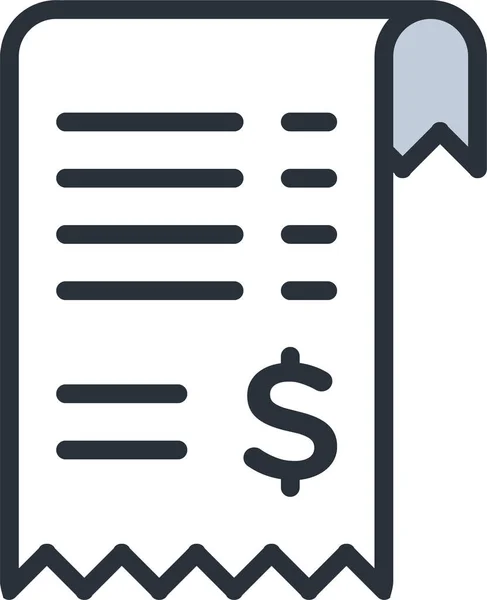 Bill Ecommerce Money Icon Filledoutline Style — Stock Vector