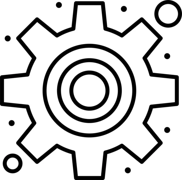 Cog Gear Settings Icon Mixed Category — Stock Vector