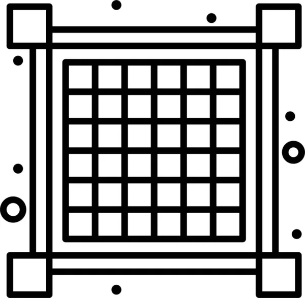 Ikona Widoku Układzie Siatki Stylu Outline — Wektor stockowy