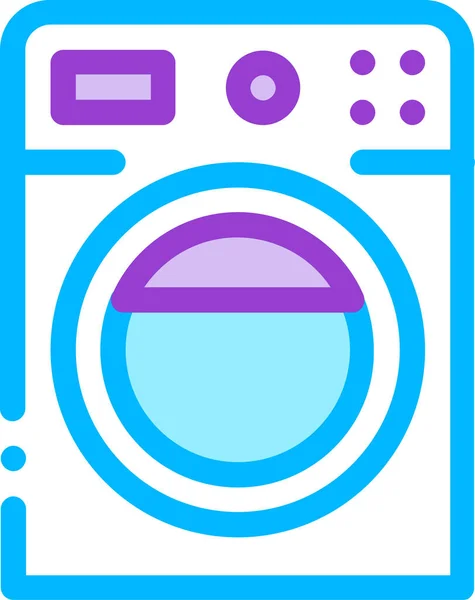 Casa Máquina Lavado Icono — Vector de stock