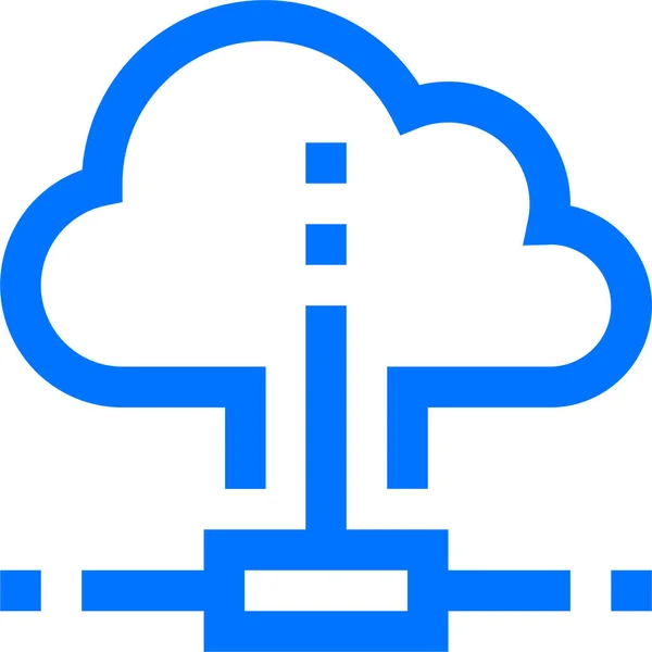 Cloud Connection Internet Icon Outline Style — Stock Vector