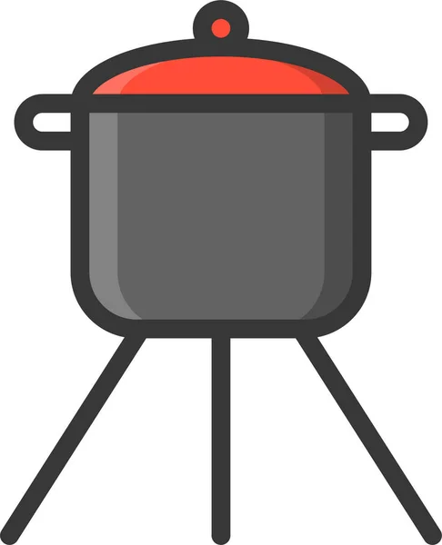 Іконка Кухонного Посуду Приготування Їжі Заповненому Стилі — стоковий вектор