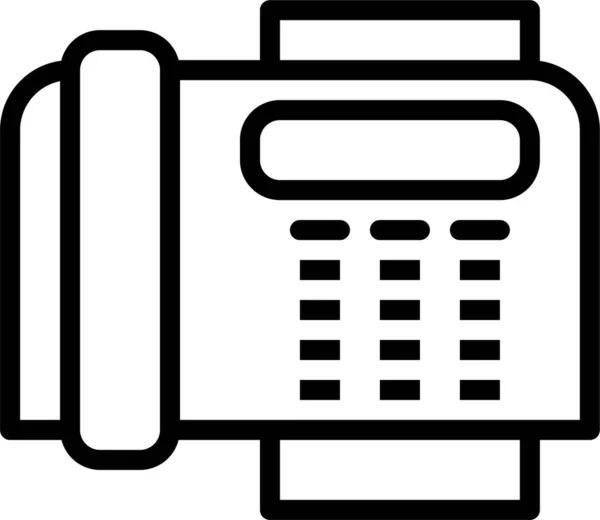 Icone Matériel Fax Communications Dans Style Contour — Image vectorielle