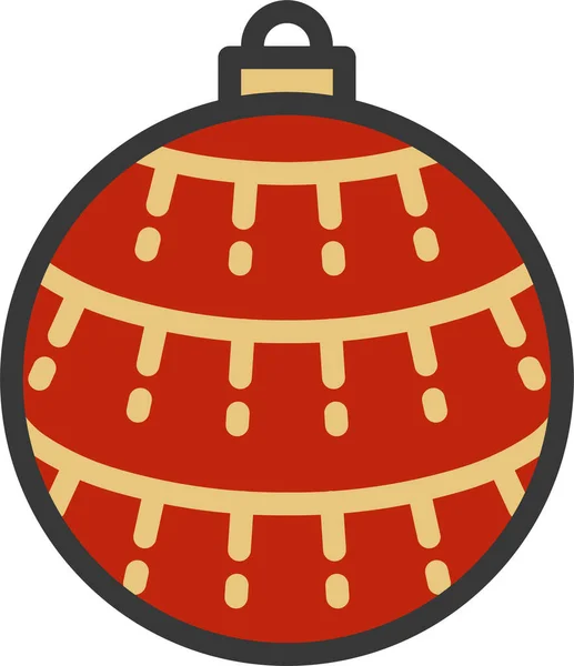 Bola Bauble Ícone Natal Estilo Filledoutline — Vetor de Stock