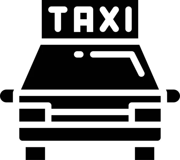 公共タクシーのアイコンが表示されています — ストックベクタ