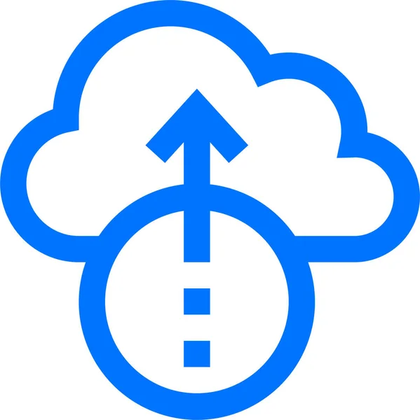 Εικονίδιο Εισαγωγής Σύνδεσης Cloud Στυλ Περιγράμματος — Διανυσματικό Αρχείο