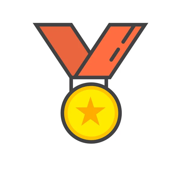 Award Optimalisatie Prijs Pictogram Filedoutline Stijl — Stockvector