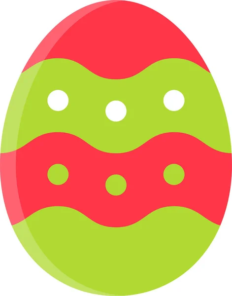 Huevo Pascua Icono Fantasía Huevo Estilo Plano — Vector de stock