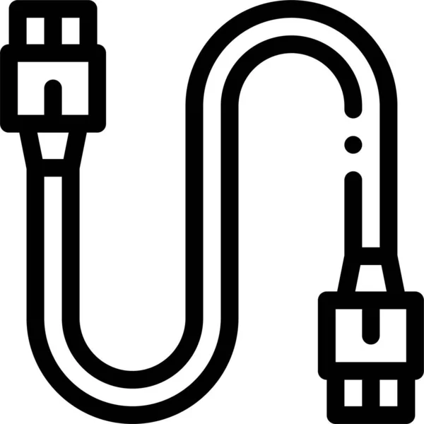 Icono Computadora Del Cable Electónico — Archivo Imágenes Vectoriales