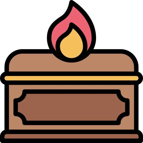 Funeral Burial Grief Icon Filledoutline Style — Stock Vector