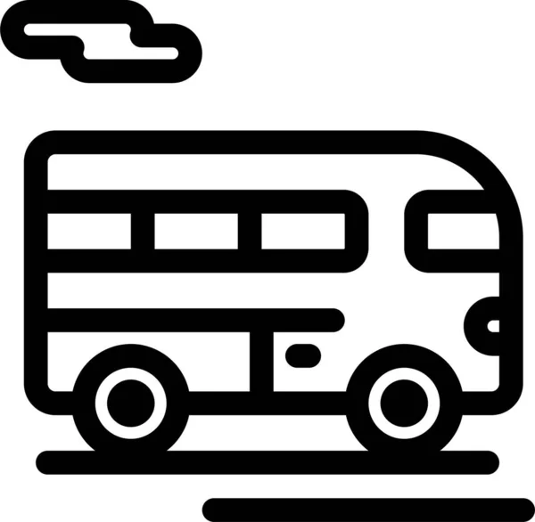Autobús Autobús Icono Transporte — Vector de stock