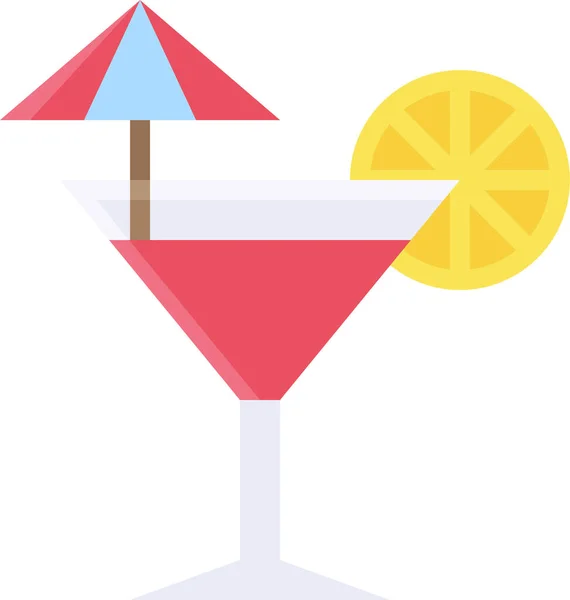 Bebidas Cóctel Icono Bebidas Categoría Verano — Vector de stock