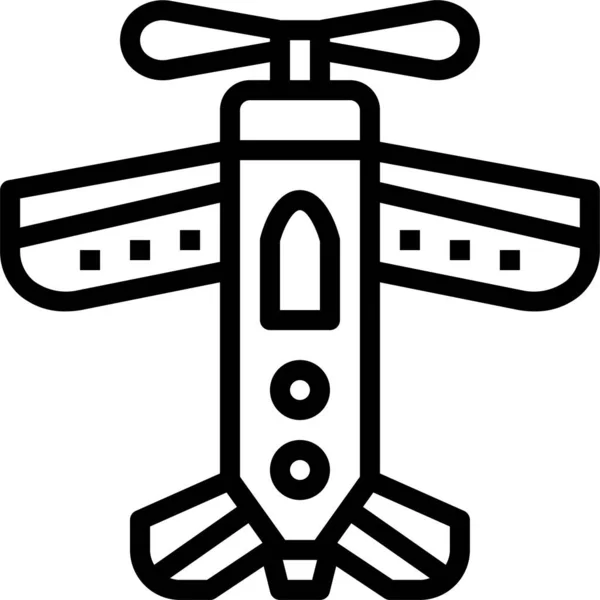 Aircraft Airplane Flight Icon — Stock Vector