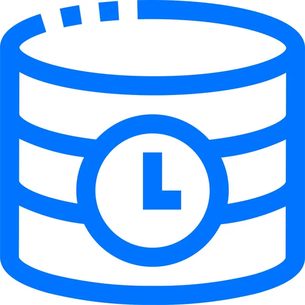 Clock Database History Icon Computerinternetsecurity Category — Stock Vector