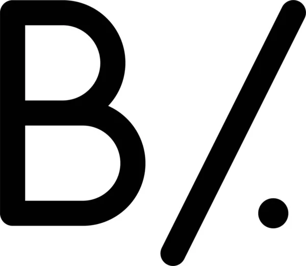 Balboa Valuta Underteckna Valuta Symbol Ikon — Stock vektor