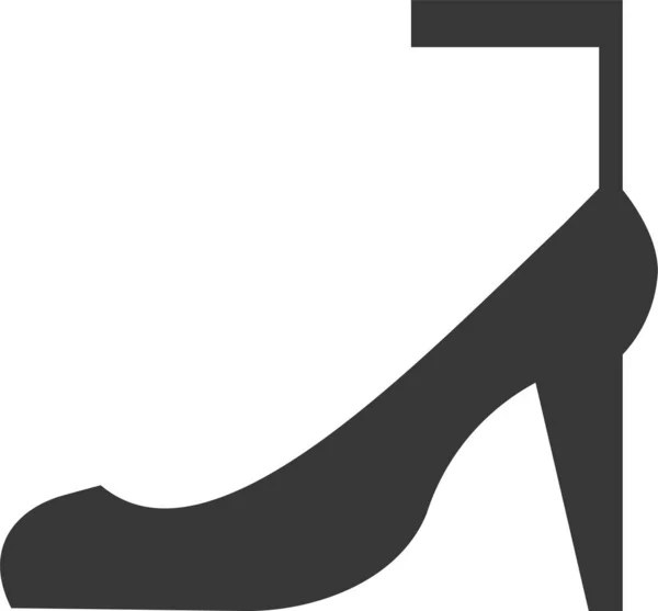 Mode Schuhe High Heels Ikone Solidem Stil — Stockvektor
