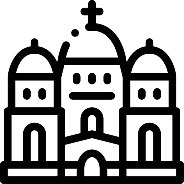 Christianisme Chrétien Icône Église — Image vectorielle