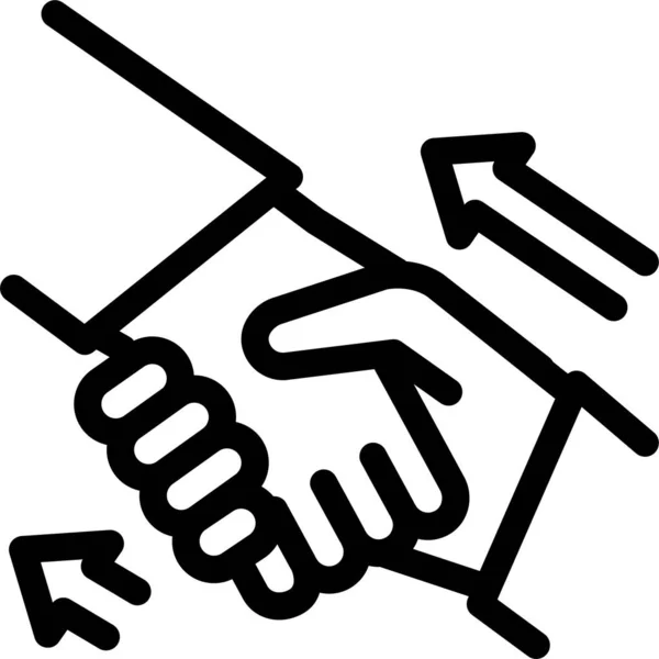 Poignée Main Aider Icône Humaine — Image vectorielle