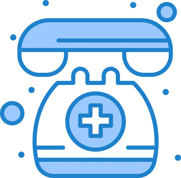 Asistencia Llamada Médico Icono — Vector de stock