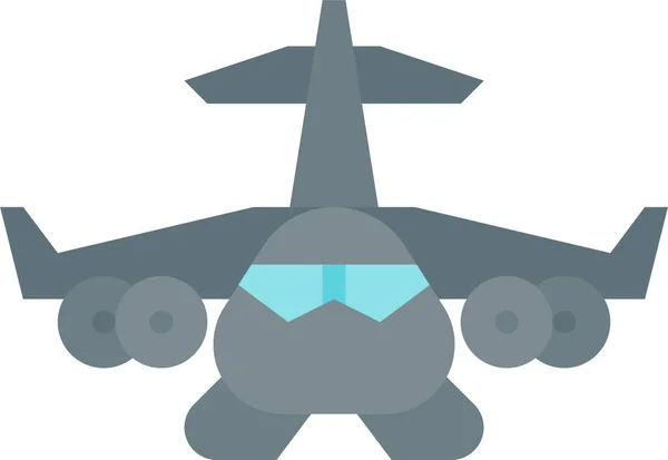 Askeri Savaş Kategorisinde Uçak Askeri Ulaşım Simgesi — Stok Vektör