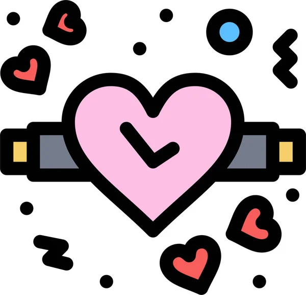 Love Valentine Watch Icon Loveromance Category — Stock Vector