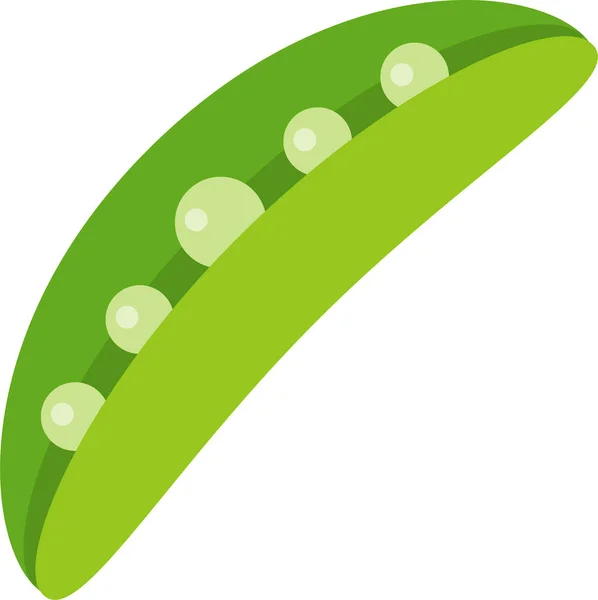 Food Healthy Peas Icon Flat Style — Stock Vector